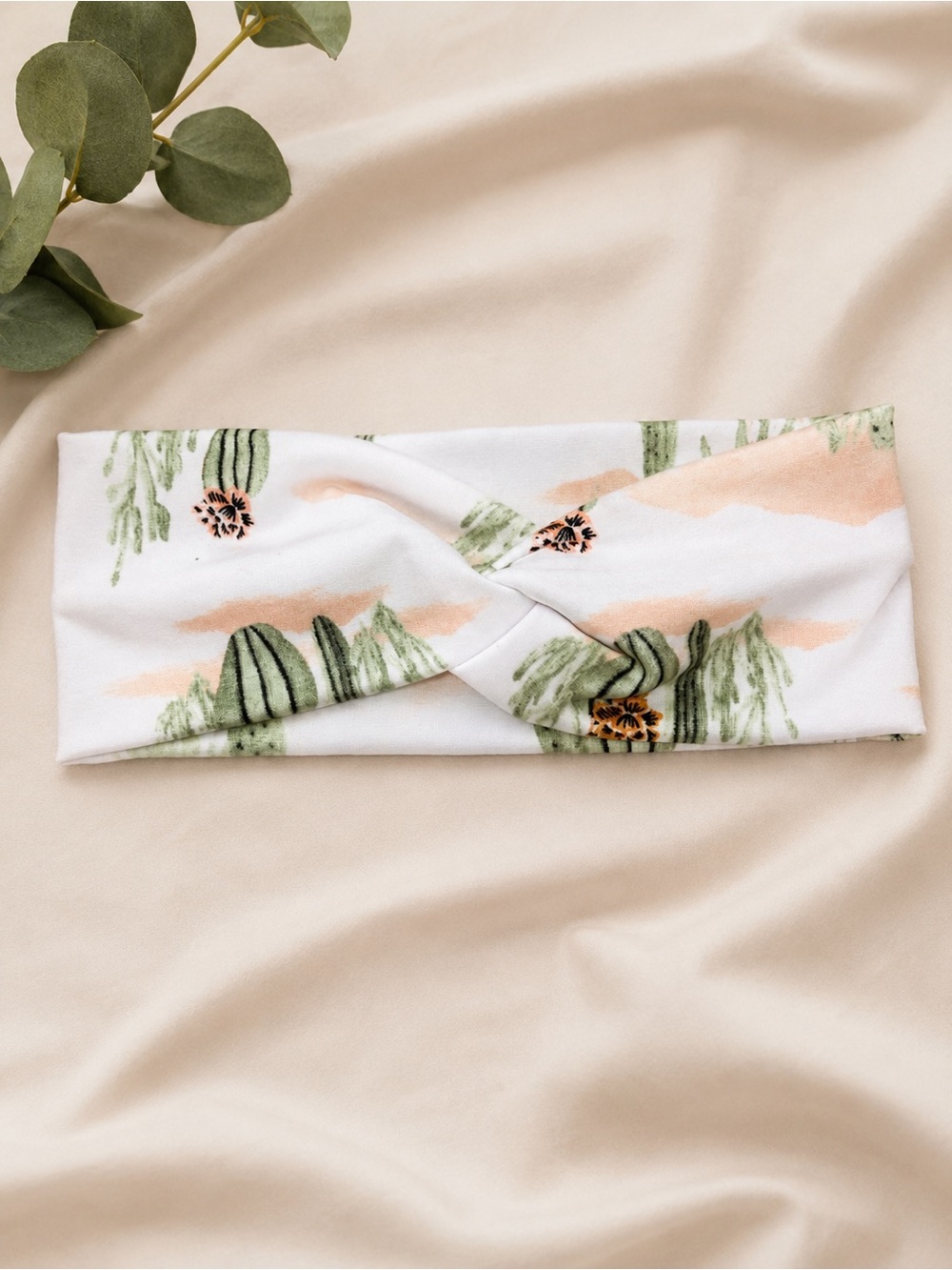 Ry-Bandz Desert Cactus Twist Headband Boho Western Stretch Hair Band Made in NJ